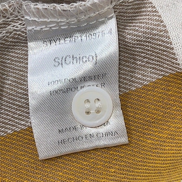 PaperMoon Mustard Flannel Plaid Oversized Button Down Shirt - Picture 13 of 16